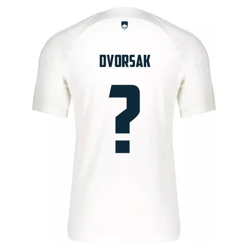 Danxen Mujer Camiseta Eslovenia Matej Dvorsak #0 Blanco 1ª Equipación 24-26 La Camisa México