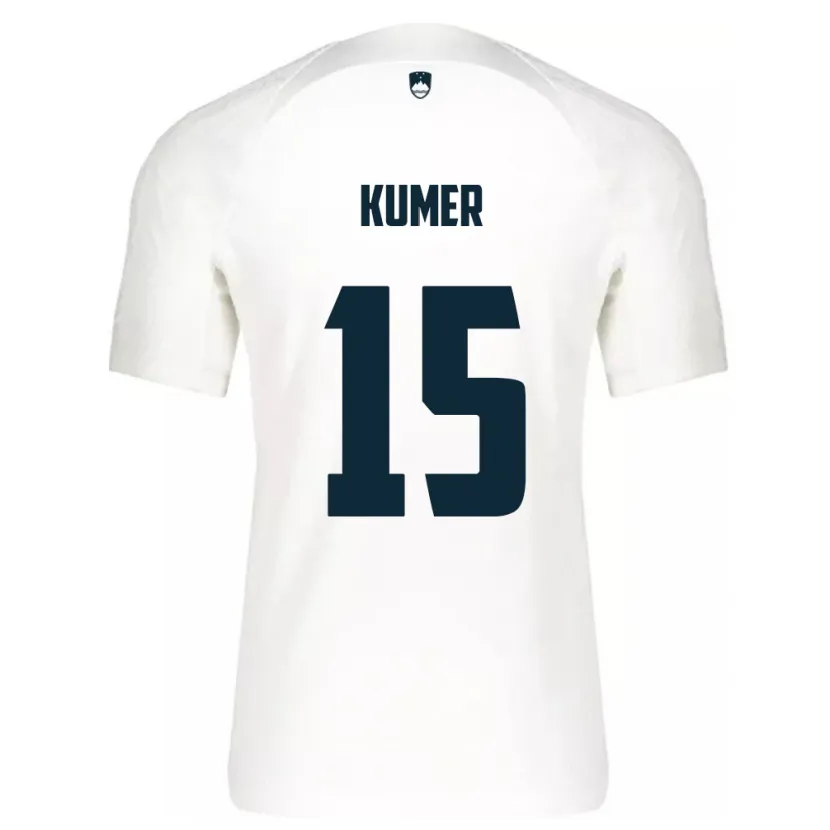 Danxen Mujer Camiseta Eslovenia Alin Kumer #15 Blanco 1ª Equipación 24-26 La Camisa México