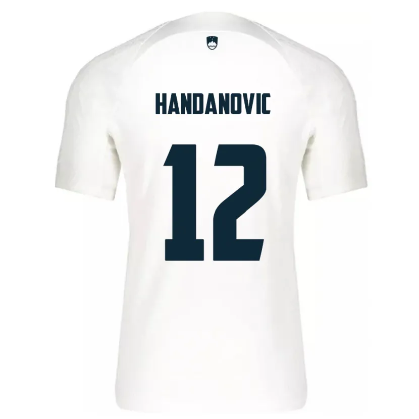 Danxen Mujer Camiseta Eslovenia Tanej Handanovic #12 Blanco 1ª Equipación 24-26 La Camisa México