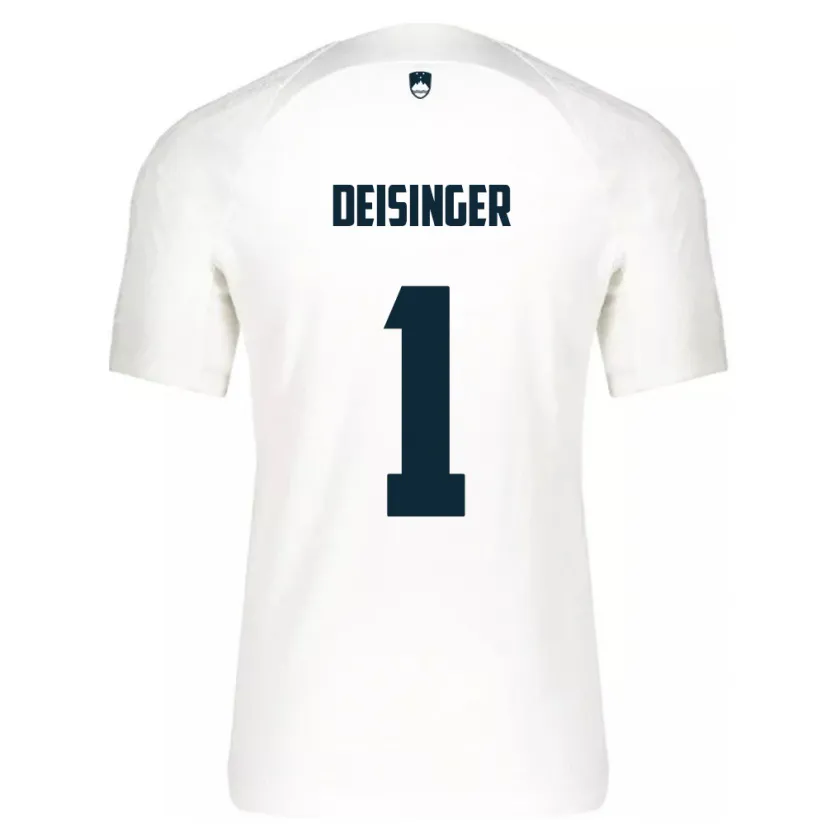 Danxen Mujer Camiseta Eslovenia Nik Deisinger #1 Blanco 1ª Equipación 24-26 La Camisa México