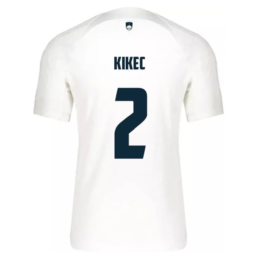 Danxen Mujer Camiseta Eslovenia Timon Kikec #2 Blanco 1ª Equipación 24-26 La Camisa México
