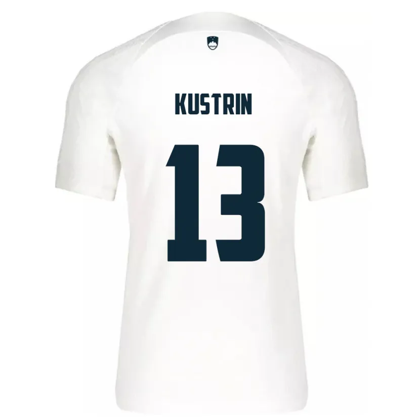 Danxen Mujer Camiseta Eslovenia Zala Kuštrin #13 Blanco 1ª Equipación 24-26 La Camisa México