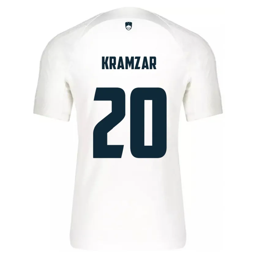 Danxen Mujer Camiseta Eslovenia Zara Kramžar #20 Blanco 1ª Equipación 24-26 La Camisa México