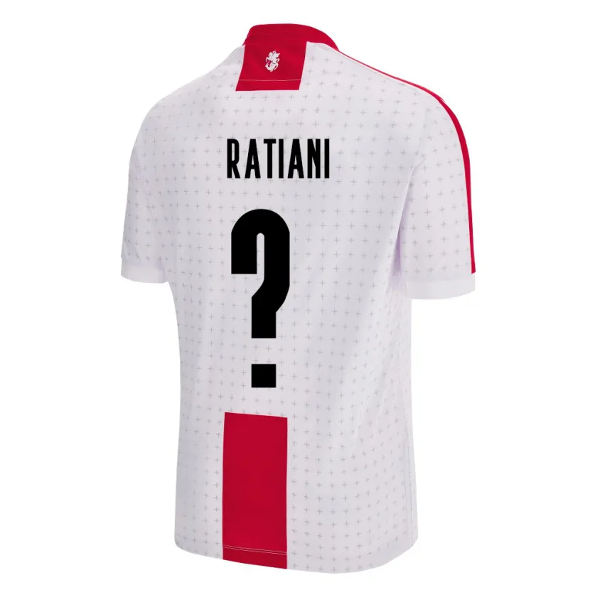 Danxen Mujer Camiseta Georgia Sandro Ratiani #0 Blanco 1ª Equipación 24-26 La Camisa México