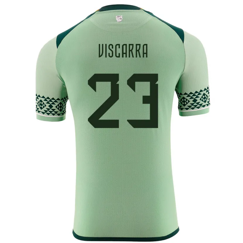 Danxen Mujer Camiseta Bolivia Guillermo Viscarra #23 Verde Claro 1ª Equipación 24-26 La Camisa México