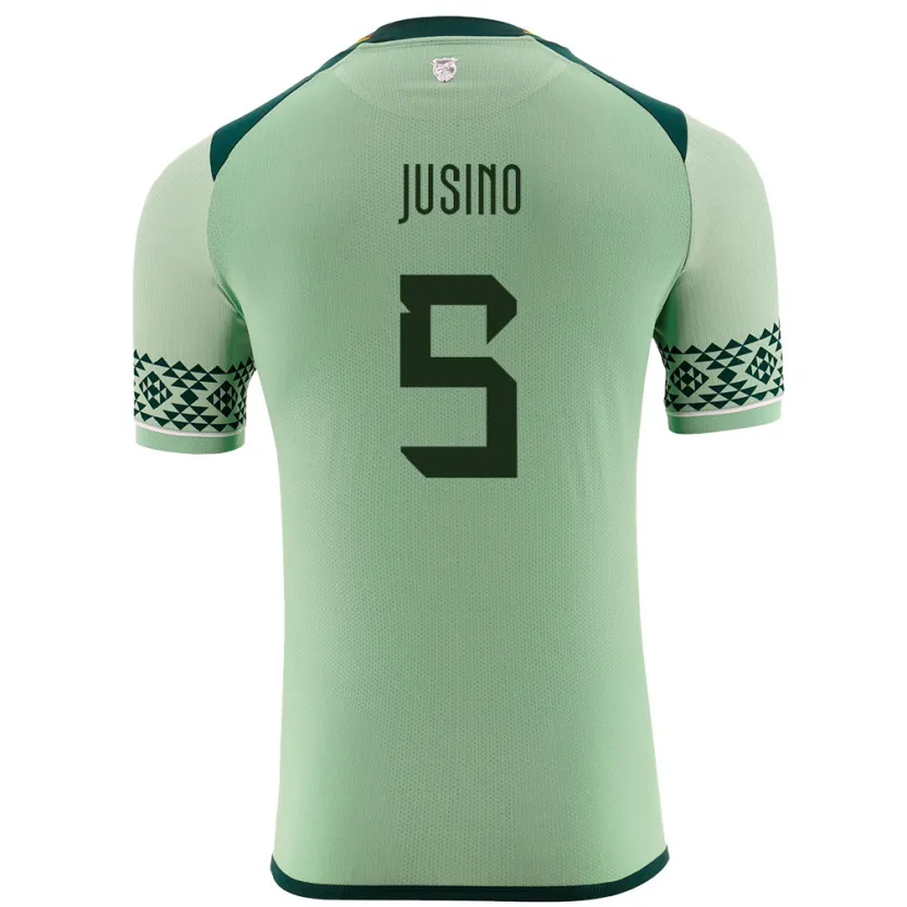 Danxen Mujer Camiseta Bolivia Adrián Jusino #5 Verde Claro 1ª Equipación 24-26 La Camisa México
