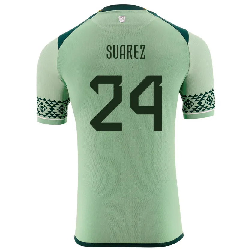 Danxen Mujer Camiseta Bolivia Marcelo Suárez #24 Verde Claro 1ª Equipación 24-26 La Camisa México