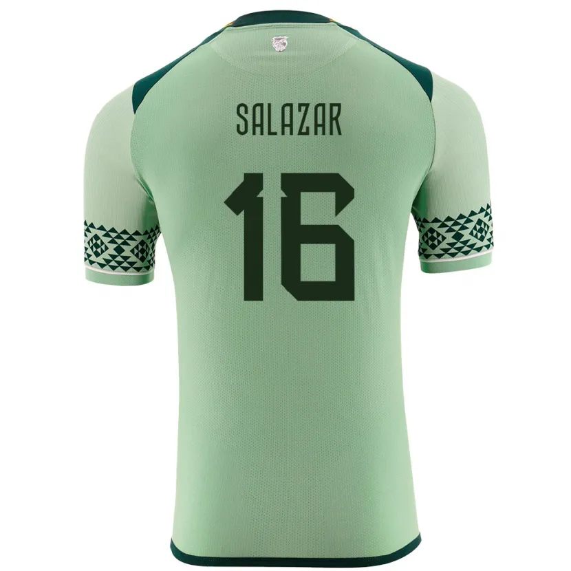 Danxen Mujer Camiseta Bolivia Marco Salazar #16 Verde Claro 1ª Equipación 24-26 La Camisa México