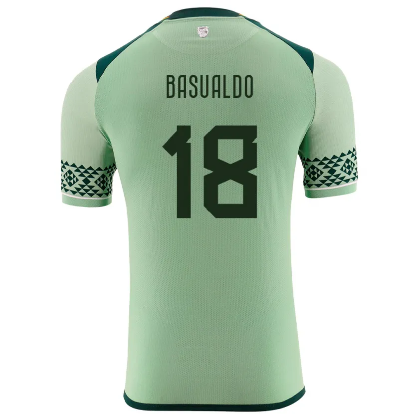 Danxen Mujer Camiseta Bolivia Yoselin Basualdo #18 Verde Claro 1ª Equipación 24-26 La Camisa México