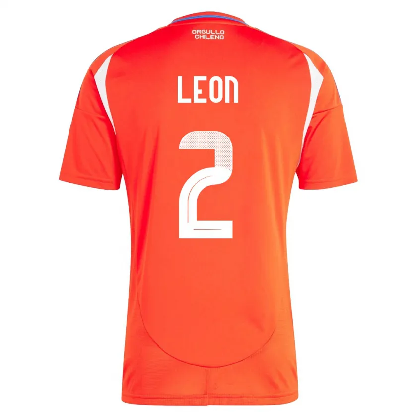 Danxen Mujer Camiseta Chile Maicol León #2 Rojo 1ª Equipación 24-26 La Camisa México