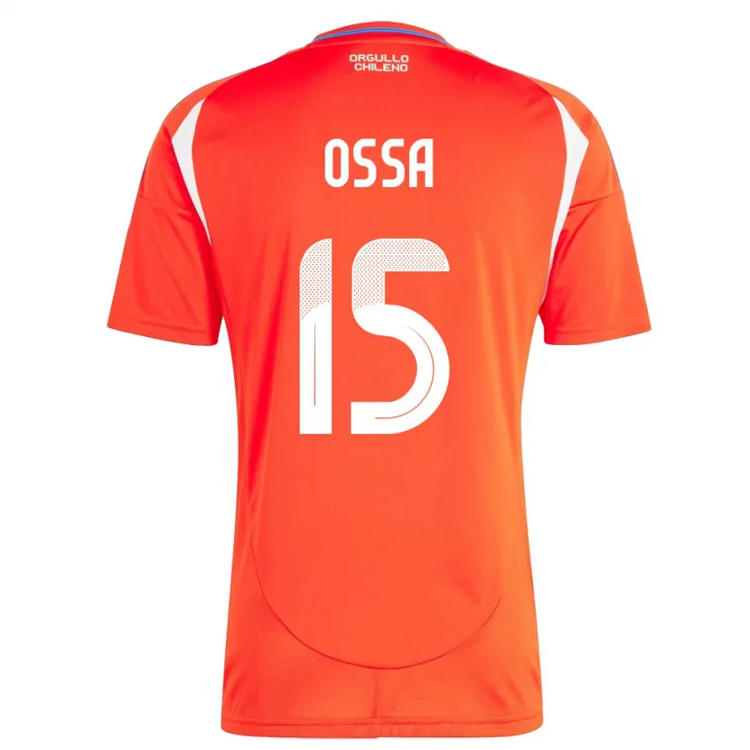 Danxen Mujer Camiseta Chile Diego Ossa #15 Rojo 1ª Equipación 24-26 La Camisa México