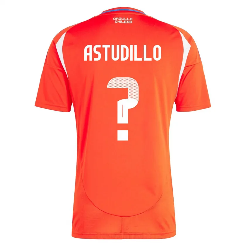Danxen Mujer Camiseta Chile Jerall Astudillo #0 Rojo 1ª Equipación 24-26 La Camisa México
