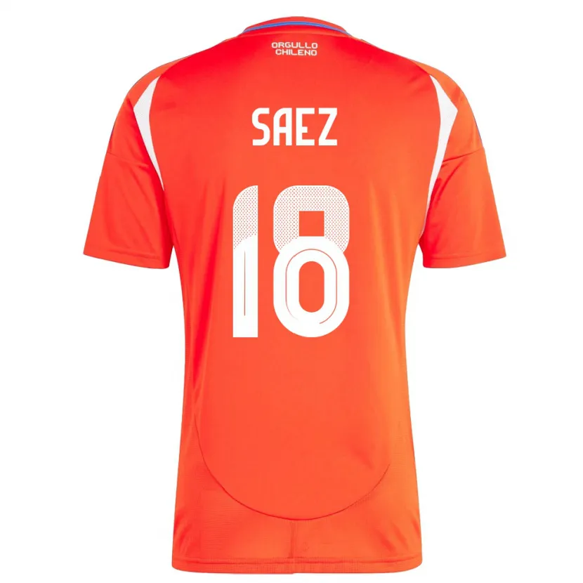 Danxen Mujer Camiseta Chile Camila Sáez #18 Rojo 1ª Equipación 24-26 La Camisa México