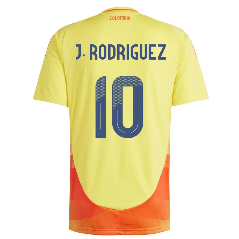 Danxen Mujer Camiseta Colombia James Rodríguez #10 Amarillo 1ª Equipación 24-26 La Camisa México
