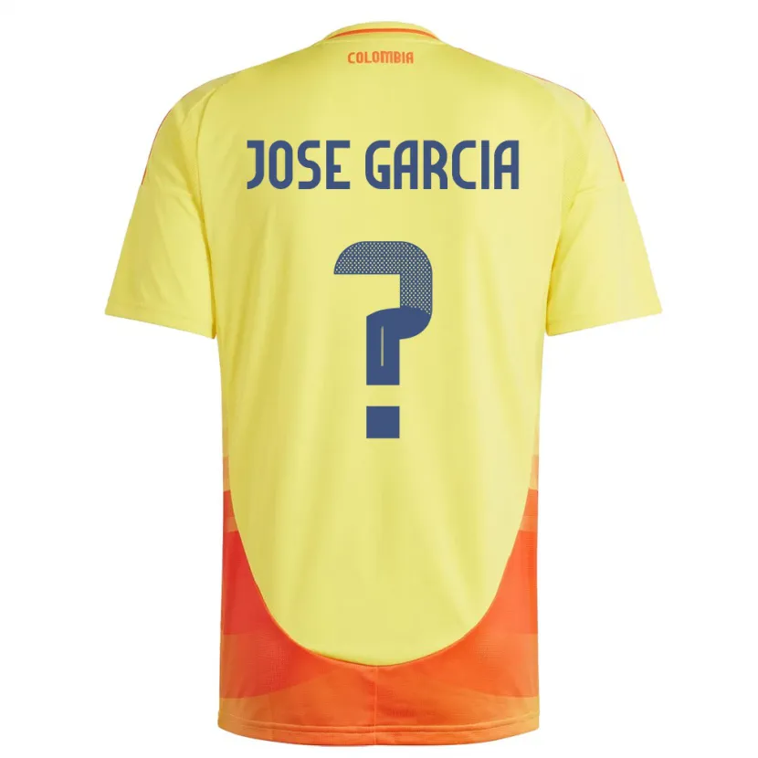 Danxen Mujer Camiseta Colombia José García #0 Amarillo 1ª Equipación 24-26 La Camisa México