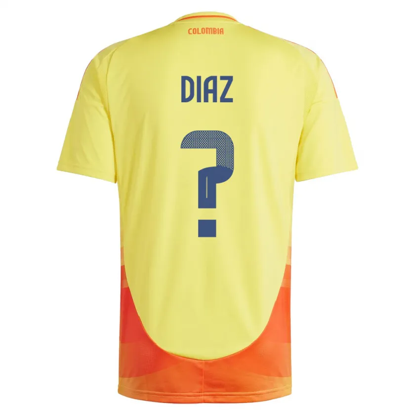 Danxen Mujer Camiseta Colombia Jesús Díaz #0 Amarillo 1ª Equipación 24-26 La Camisa México