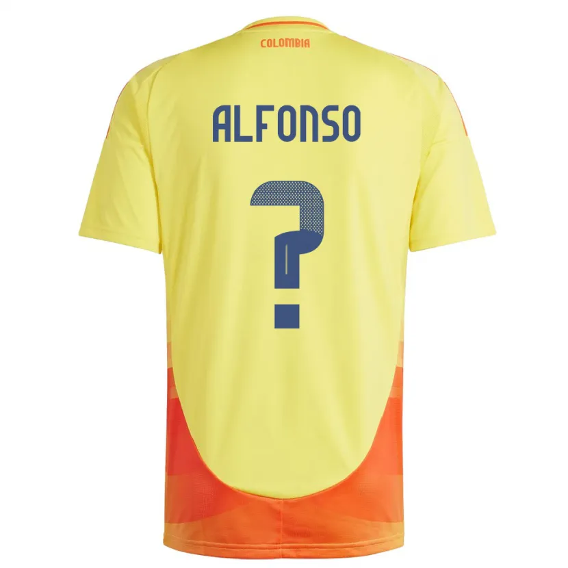 Danxen Mujer Camiseta Colombia Andrés Alfonso #0 Amarillo 1ª Equipación 24-26 La Camisa México