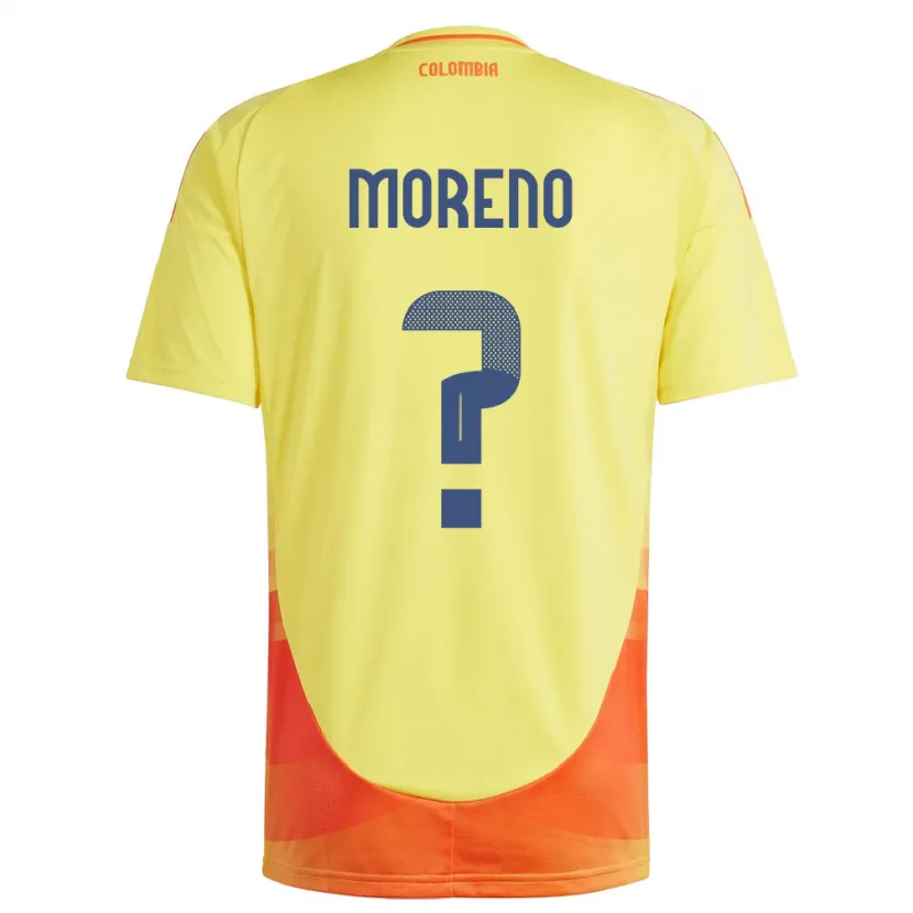 Danxen Mujer Camiseta Colombia Freilin Moreno #0 Amarillo 1ª Equipación 24-26 La Camisa México