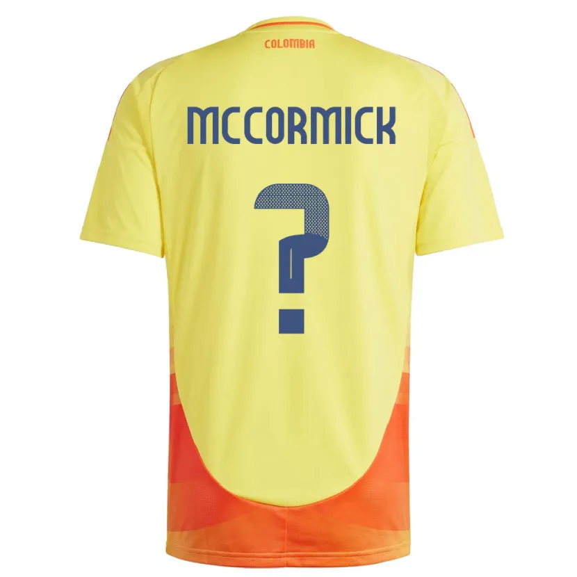 Danxen Mujer Camiseta Colombia Hollman Mccormick #0 Amarillo 1ª Equipación 24-26 La Camisa México