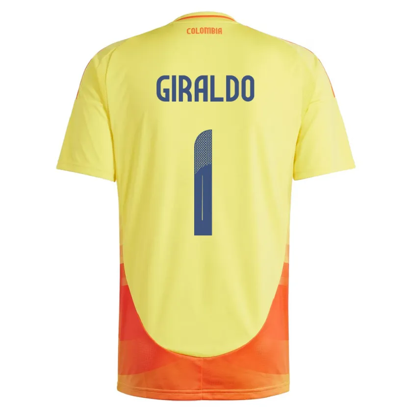 Danxen Mujer Camiseta Colombia Natalia Giraldo #1 Amarillo 1ª Equipación 24-26 La Camisa México