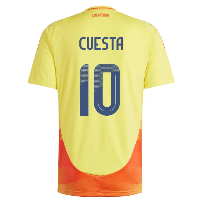 Danxen Mujer Camiseta Colombia Yisela Cuesta #10 Amarillo 1ª Equipación 24-26 La Camisa México