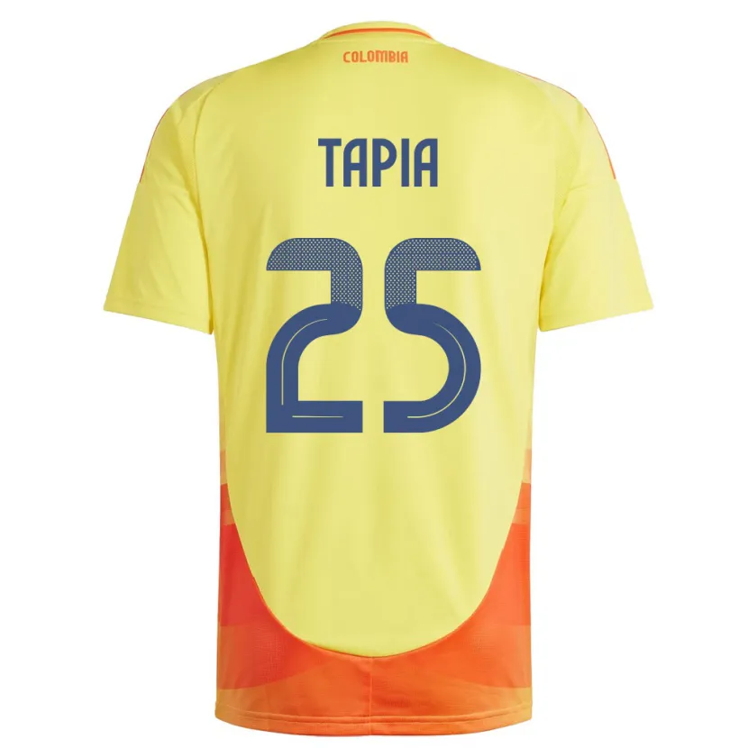 Danxen Mujer Camiseta Colombia Katherine Tapia #25 Amarillo 1ª Equipación 24-26 La Camisa México