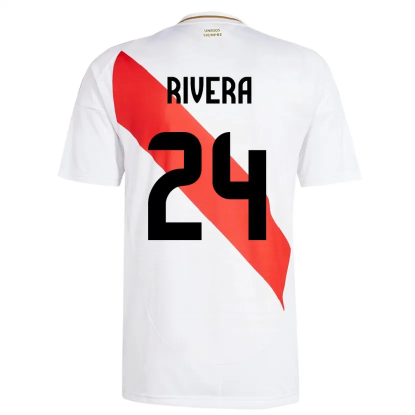 Danxen Mujer Camiseta Perú José Rivera #24 Blanco 1ª Equipación 24-26 La Camisa México