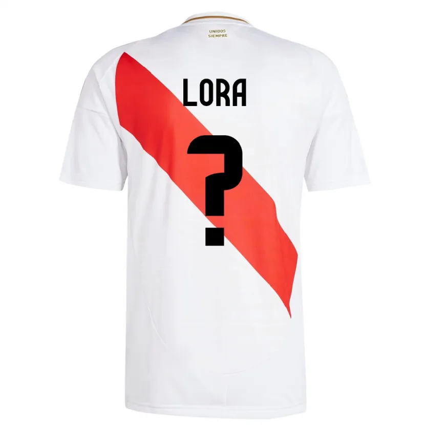 Danxen Mujer Camiseta Perú Fabrizio Lora #0 Blanco 1ª Equipación 24-26 La Camisa México