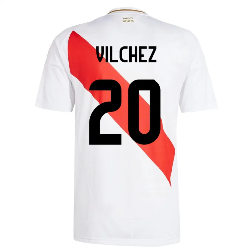 Danxen Mujer Camiseta Perú Alondra Vílchez #20 Blanco 1ª Equipación 24-26 La Camisa México
