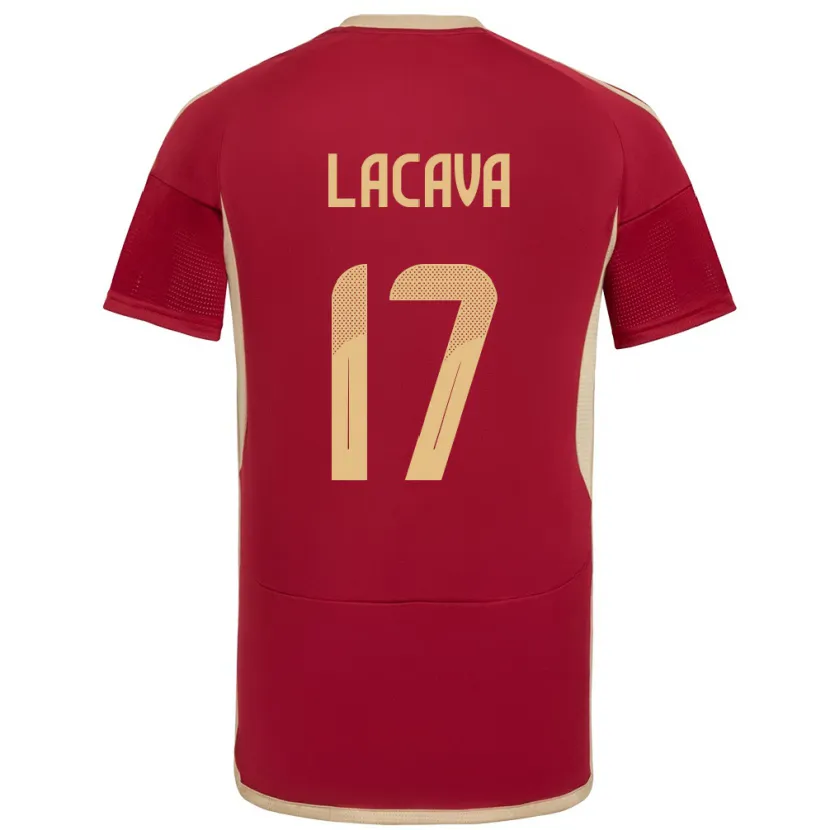 Danxen Mujer Camiseta Venezuela Matías Lacava #17 Borgoña 1ª Equipación 24-26 La Camisa México