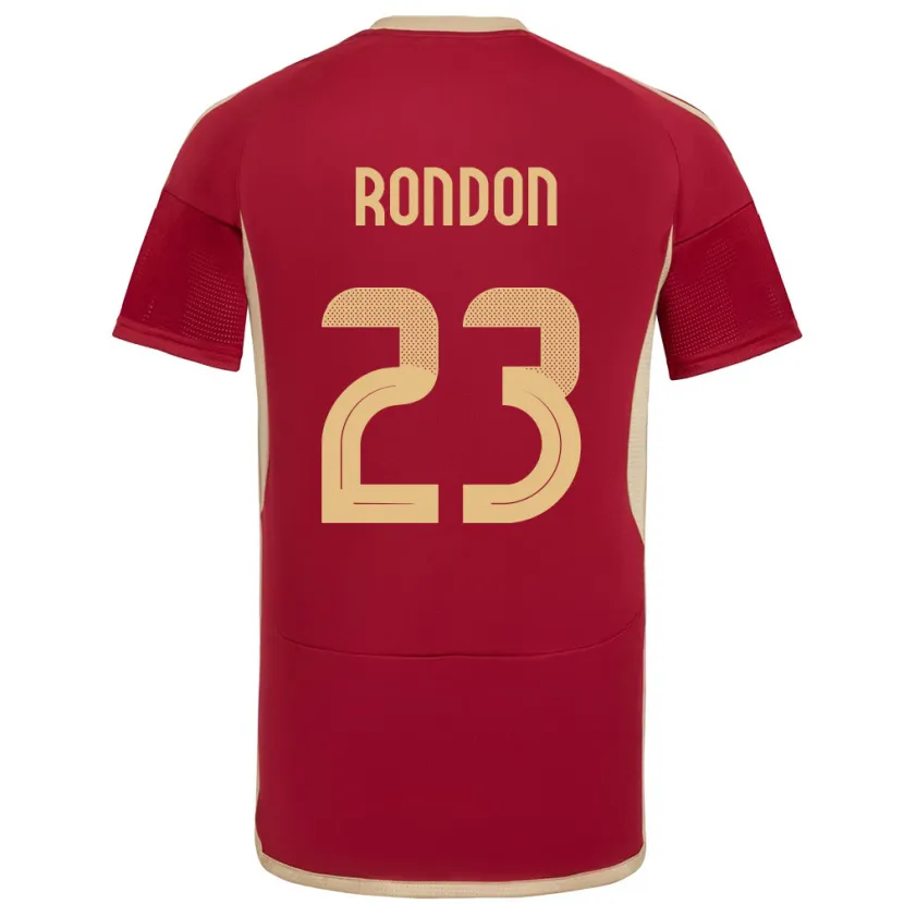 Danxen Mujer Camiseta Venezuela Salomón Rondón #23 Borgoña 1ª Equipación 24-26 La Camisa México