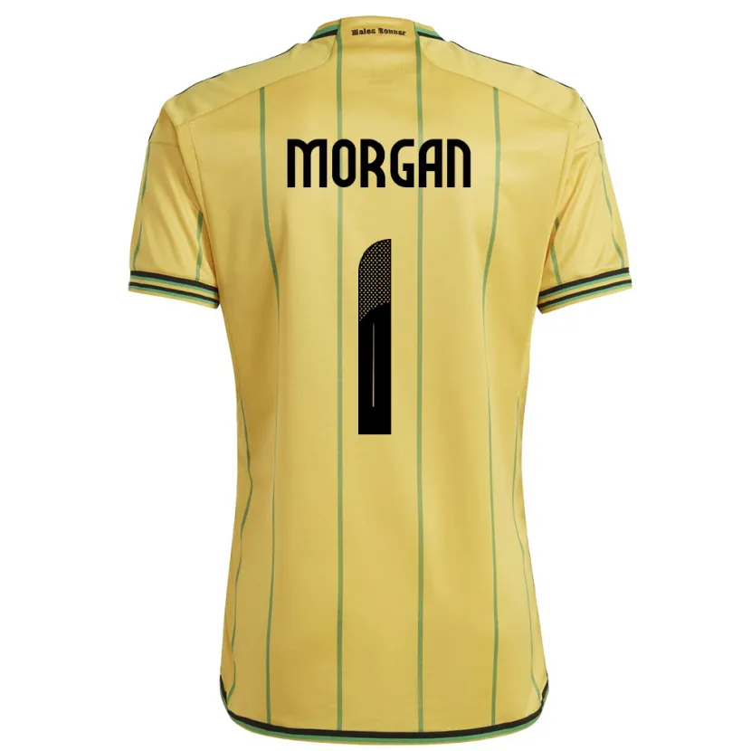 Danxen Mujer Camiseta Jamaica Aliyah Morgan #1 Amarillo 1ª Equipación 24-26 La Camisa México