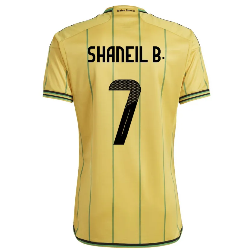 Danxen Mujer Camiseta Jamaica Shaneil Buckley #7 Amarillo 1ª Equipación 24-26 La Camisa México