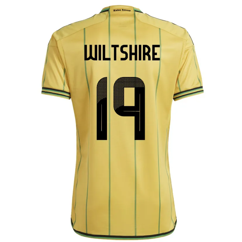 Danxen Mujer Camiseta Jamaica Tiernny Wiltshire #19 Amarillo 1ª Equipación 24-26 La Camisa México