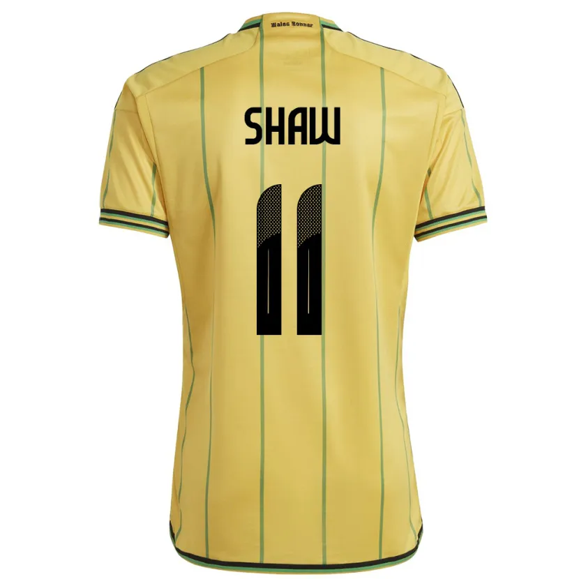Danxen Mujer Camiseta Jamaica Khadija Shaw #11 Amarillo 1ª Equipación 24-26 La Camisa México
