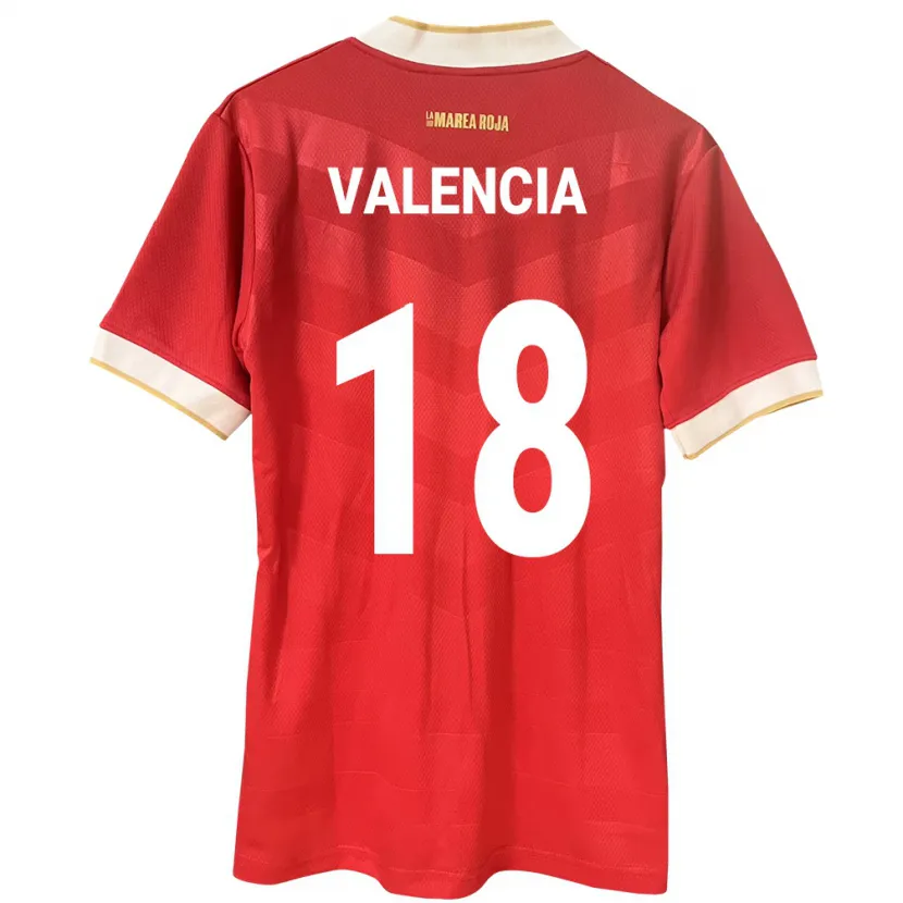 Danxen Mujer Camiseta Panamá Omar Valencia #18 Rojo 1ª Equipación 24-26 La Camisa México