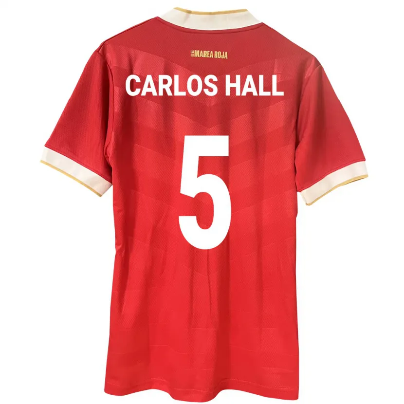 Danxen Mujer Camiseta Panamá Juan Carlos Hall #5 Rojo 1ª Equipación 24-26 La Camisa México