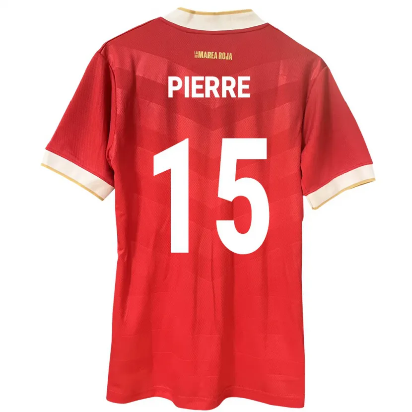 Danxen Mujer Camiseta Panamá Joshua Pierre #15 Rojo 1ª Equipación 24-26 La Camisa México