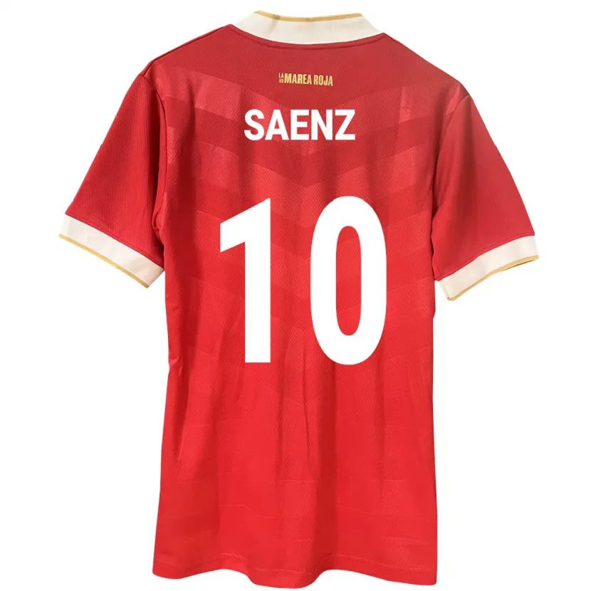 Danxen Mujer Camiseta Panamá Gloria Sáenz #10 Rojo 1ª Equipación 24-26 La Camisa México