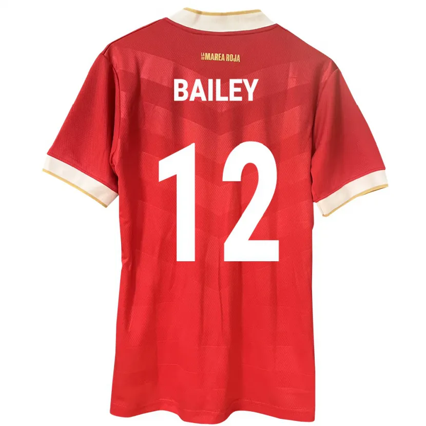 Danxen Mujer Camiseta Panamá Yenith Bailey #12 Rojo 1ª Equipación 24-26 La Camisa México
