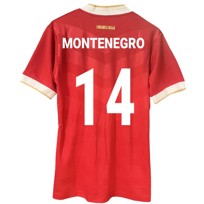 Danxen Mujer Camiseta Panamá Carmen Montenegro #14 Rojo 1ª Equipación 24-26 La Camisa México