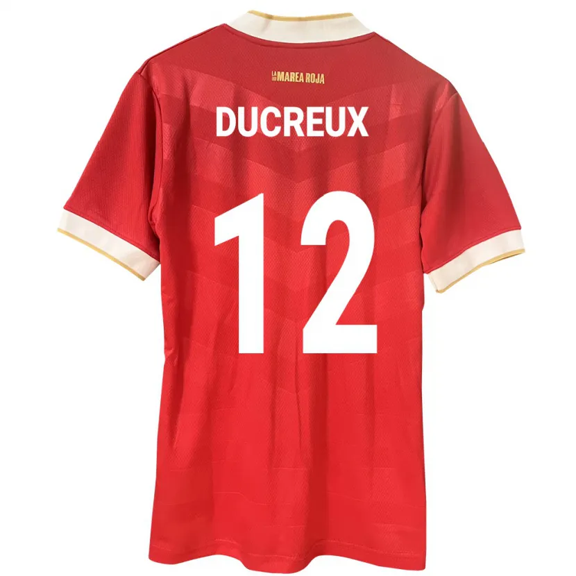 Danxen Mujer Camiseta Panamá Nadia Ducreux #12 Rojo 1ª Equipación 24-26 La Camisa México