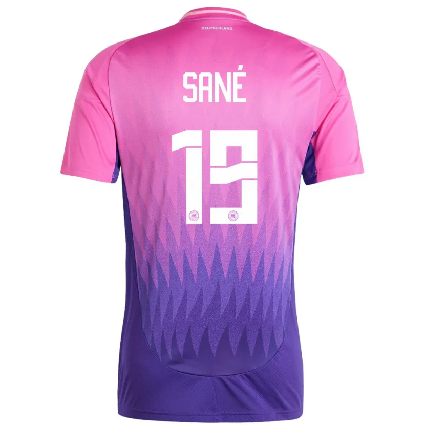Danxen Mujer Camiseta Alemania Leroy Sane #19 Rosado Morado 2ª Equipación 24-26 La Camisa México