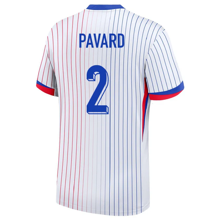 Danxen Mujer Camiseta Francia Benjamin Pavard #2 Blanco 2ª Equipación 24-26 La Camisa México