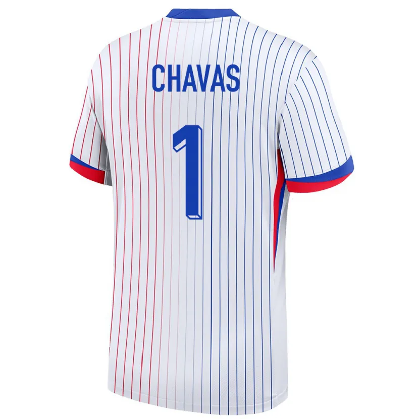 Danxen Mujer Camiseta Francia Mylene Chavas #1 Blanco 2ª Equipación 24-26 La Camisa México