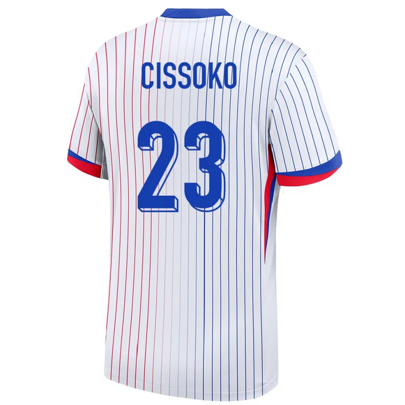 Danxen Mujer Camiseta Francia Hawa Cissoko #23 Blanco 2ª Equipación 24-26 La Camisa México