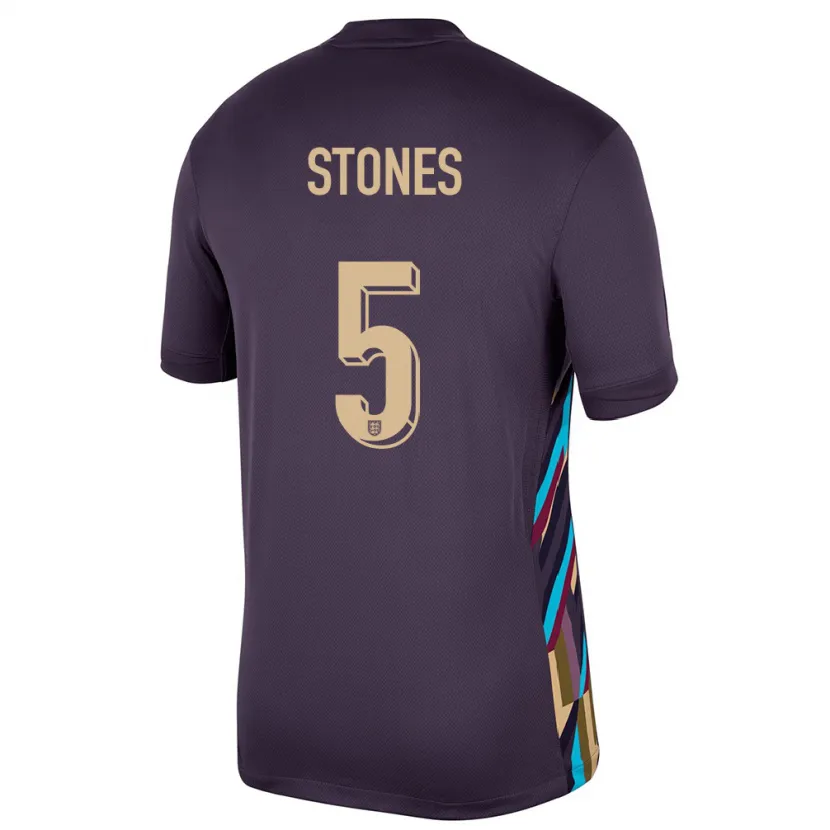 Danxen Mujer Camiseta Inglaterra John Stones #5 Pasa Oscura 2ª Equipación 24-26 La Camisa México
