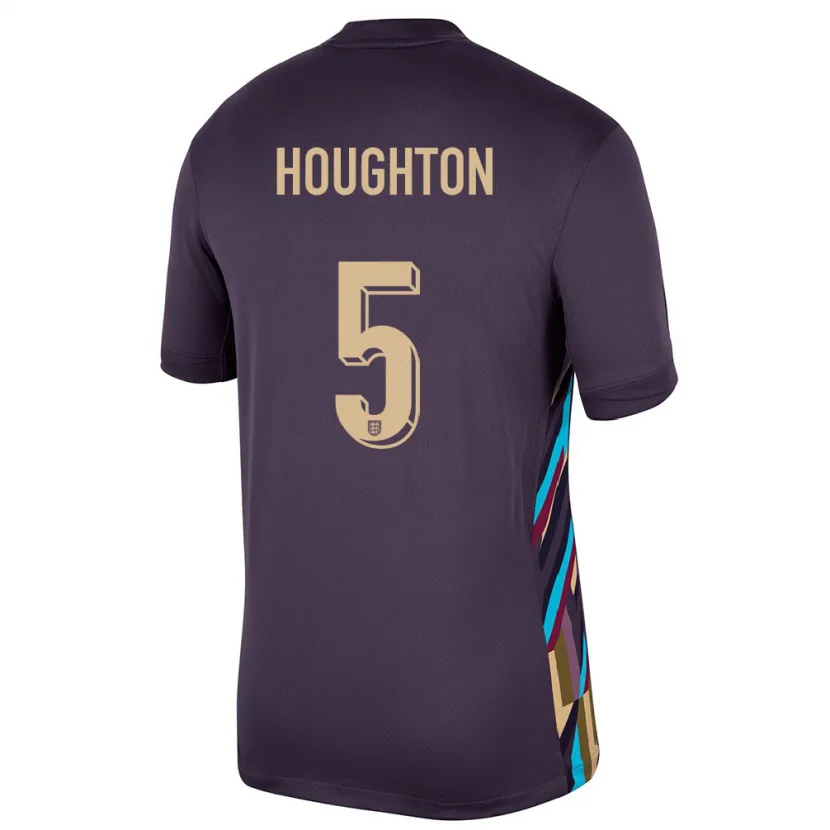 Danxen Mujer Camiseta Inglaterra Steph Houghton #5 Pasa Oscura 2ª Equipación 24-26 La Camisa México