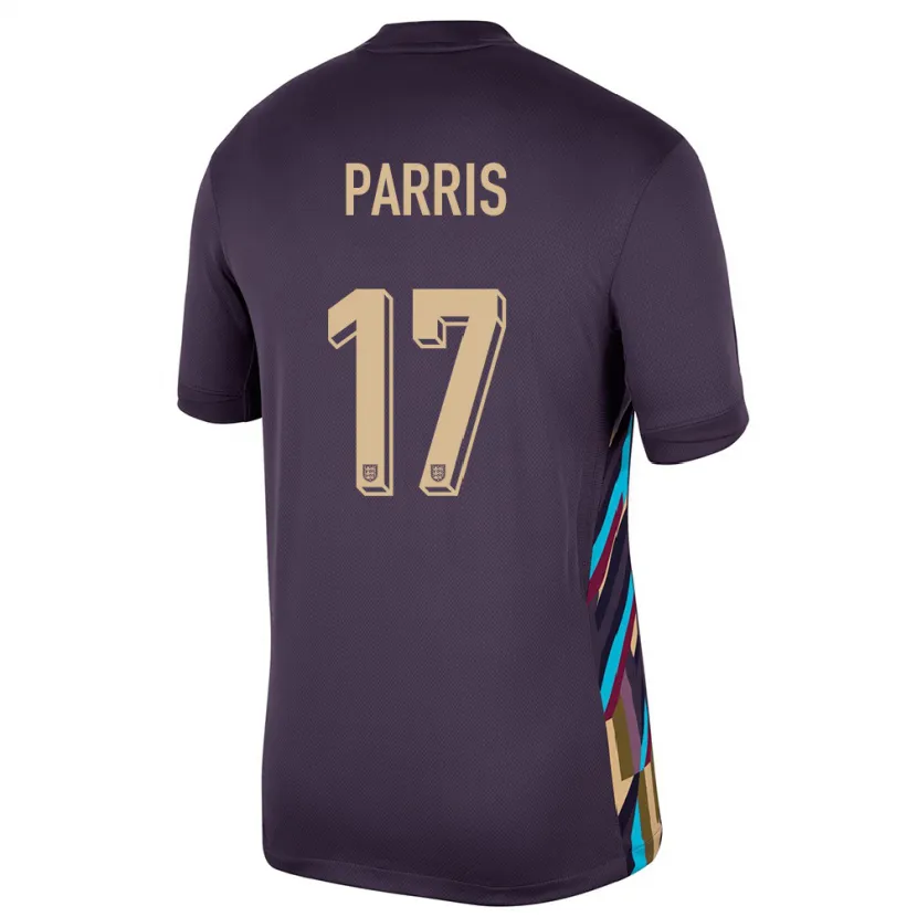 Danxen Mujer Camiseta Inglaterra Nikita Parris #17 Pasa Oscura 2ª Equipación 24-26 La Camisa México