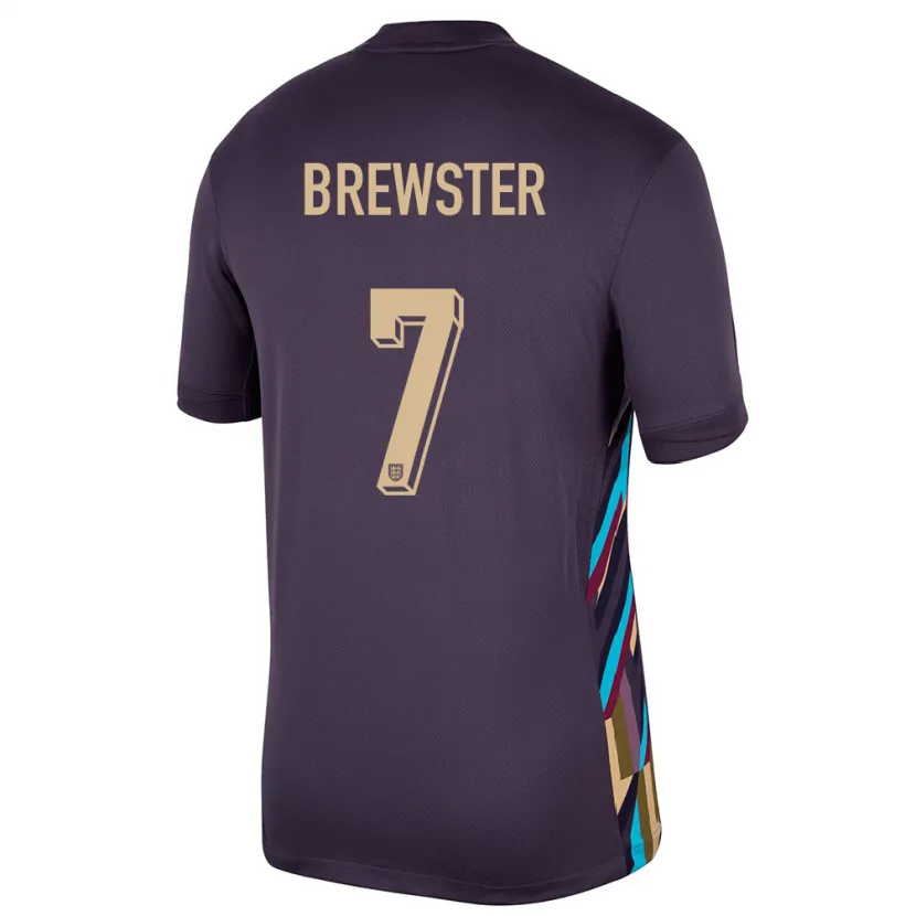Danxen Mujer Camiseta Inglaterra Rhian Brewster #7 Pasa Oscura 2ª Equipación 24-26 La Camisa México